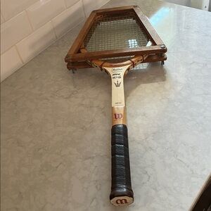 Vintage Spalding Jack Kramer  autograph series wooden Tennis Racket w/press